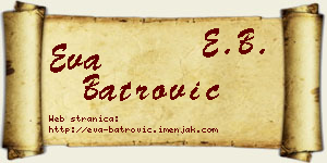 Eva Batrović vizit kartica